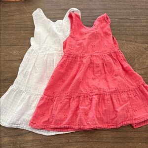 Cat & Jack Pink and White Eyelet Kids Dresses